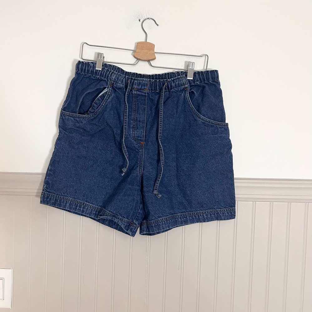 Vintage 90s Bill Blass Indigo Denim Cotton Size 10 Shorts